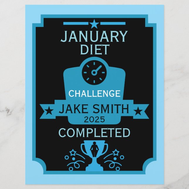 Afslankcongratulaties januari (Voorkant)