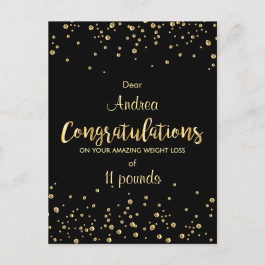 Afslanken Club Succes Weight Loss Certificaat Briefkaart (Voorkant)