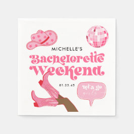 Afslankende Disco Rodeo Bachelorette Feest Servet