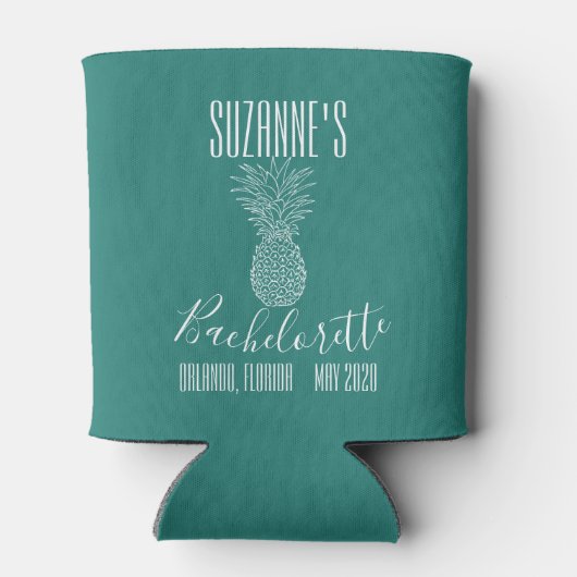 Afslankfeestje Persoonlijke Ananas Blikjeskoeler (Achterkant)