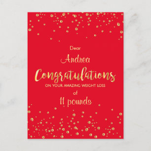 Afslanksucces Gewichtsverlies Award Certificaat Briefkaart