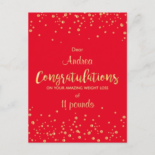Afslanksucces Gewichtsverlies Award Certificaat Briefkaart (Voorkant)