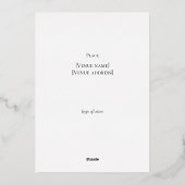 Afsluitdiner/lunch, koperen mokkakleur, folie uitnodiging (Achterkant)