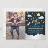 Afsluiten | Fotouitnodiging van Birthday Party Kaart (Voorkant)