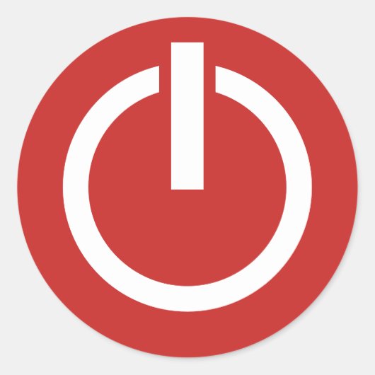 Afsluiten logo icoon ronde aan/uit knop stickers (Voorkant)