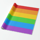 Afsluiten met trots: regenboogvlag cadeaupapier (Uitgerold)