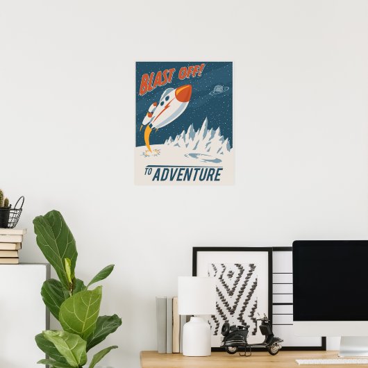 Afsluiten op avontuur poster (Thuiskantoor)