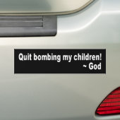Afsluiten van bombardementen bumpersticker (Op auto)