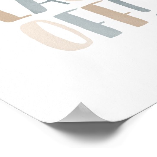 Afsluiten van neutraal Kinder ruimtelijk decor Poster (Hoek)