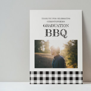 Afsluitend BBQ in Gingham Bedankkaart