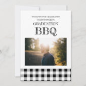 Afsluitend BBQ in Gingham Bedankkaart (Voorkant)