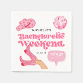 Afsluitend Disco Rodeo Bachelorette Feest Servet (Voorkant)