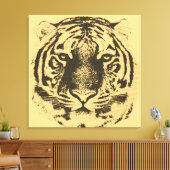 Afsluitend portret van de grote tijger canvas afdruk (Insitu (Woonkamer))