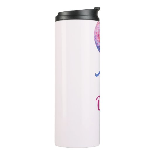 Afsluitend Verloofde Meisjes Uitgaansfeest Roze Th Thermosbeker (Gedraaid links)