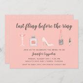 Afsluitende uitspatting voor de vrijgezellenfeestj kaart (Voorkant / Achterkant)