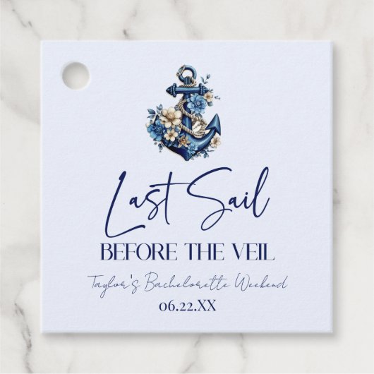 Afsluitende zeiltocht voor de vrijgezellenfeest we bedankjes labels (Voorkant)