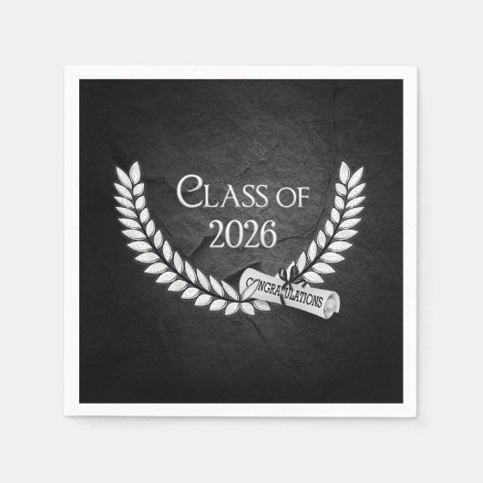 Afsluiting 2026 Laurier en Diploma Servet (Voorkant)