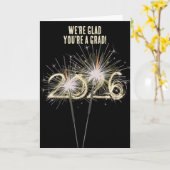 Afsluiting 2026 Vonken op Zwart   Kaart (Gele Bloem)