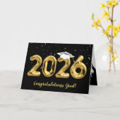Afsluiting 2026 Witte Mut op Gouden Ballon Kaart (Gele Bloem)