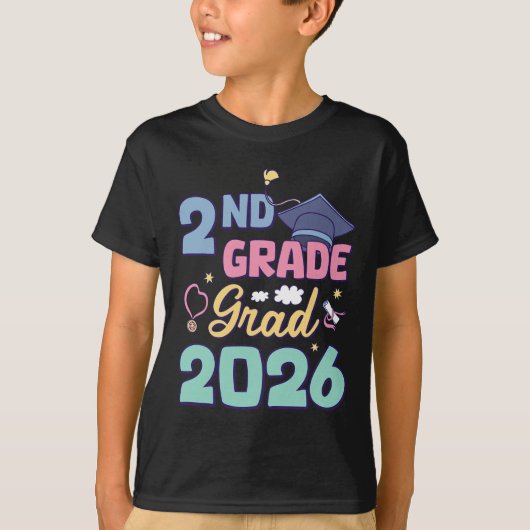Afsluiting 2e klas 2026 Trots Afgestudeerde Tweede T-shirt (Voorkant)