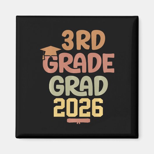 Afsluiting 3e klas van 2026 Graduation Bold Cozy C Magneet (Voorkant)