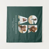 Afsluiting 4 foto modern gepersonaliseerd groen wandkleed (Voorkant (horizontaal))