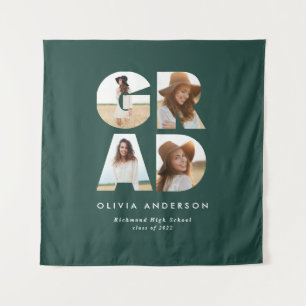 Afsluiting 4 foto modern gepersonaliseerd groen wandkleed