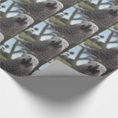 Afsluiting Afrikaanse grijze papegaai Cadeaupapier (Hoek)