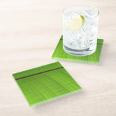 Afsluiting Banana Leaf Glazen Onderzetter (Schuin)