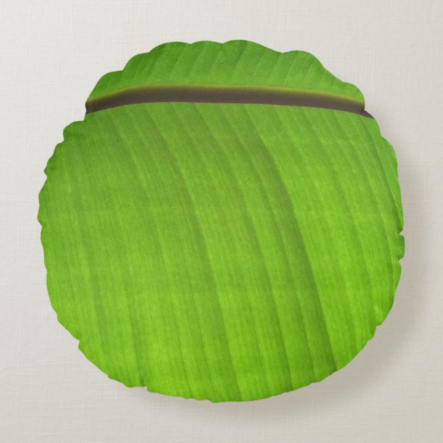 Afsluiting Banana Leaf Rond Kussen (Voorkant)