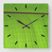 Afsluiting Banana Leaf Vierkante Klok (Voorkant)