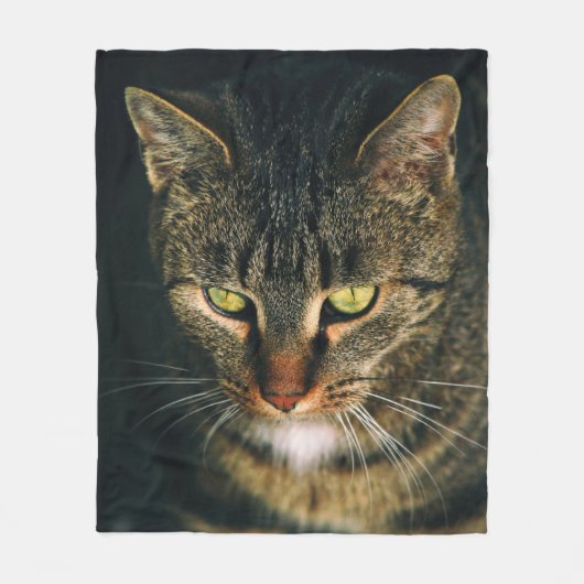AFSLUITING FOTOGRAFIE VAN GRAY TABBY CAT FLEECE DEKEN (Voorkant)