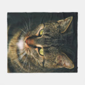 AFSLUITING FOTOGRAFIE VAN GRAY TABBY CAT FLEECE DEKEN (Voorkant (Horizontaal))
