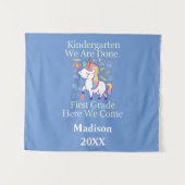 Afsluiting kleuterschool Eerste klas eenhoorn Wandkleed (Voorkant (horizontaal))