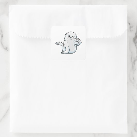 Afsluiting met afkeuring vierkante sticker (Tas)