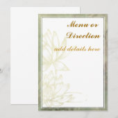 Afsluiting of menukaart kaart (Voorkant / Achterkant)