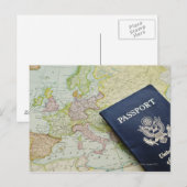 Afsluiting paspoort op Europese kaart (Voorkant / Achterkant)