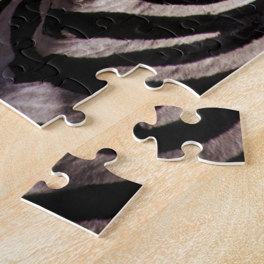 Afsluiting portret van een Zebra - Zimbabwe, Afrik Legpuzzel (Zijkant)