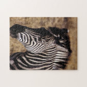 Afsluiting portret van een Zebra - Zimbabwe, Afrik Legpuzzel (Horizontaal)