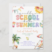 Afsluiting school Hallo zomer uitnodiging (Voorkant)