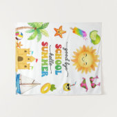 Afsluiting School Hallo Zomerfeest Wandkleed (Voorkant (horizontaal))