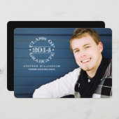 Afsluiting van de Photo Graduation Party Invitatio Kaart (Voorkant / Achterkant)