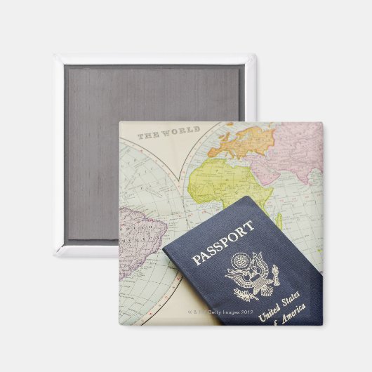 Afsluiting van paspoort op kaart magneet (Voorkant / Achterkant)