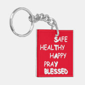 Afsluitingen blijven zonder acryl toetsen sleutelhanger (Voorkant Links)