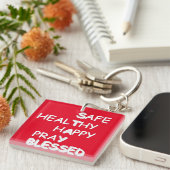 Afsluitingen blijven zonder acryl toetsen sleutelhanger (Voorkant Rechts)