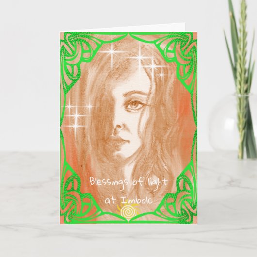 Afsluitingen op Imbolc begroetings Kaart (Voorkant)