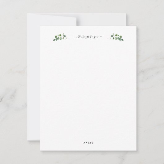 Afsluitingen op uw aangepaste naam notitiekaartje (Voorkant)