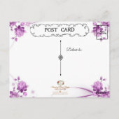 Afsluitingen op uw speciale dag paarse bloemen Sti Briefkaart (Achterkant)