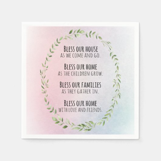 Afsluitingen voor uw huis en familie servet (Voorkant)