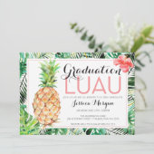 Afsluitingsfeest Luau Ananas Tropisch met Foto Kaart (Staand voorkant)